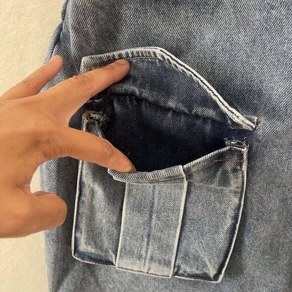 Greylab Cargo‎ Pocket Denim Miniskirt Sz Small NWT - Picture 7 of 13